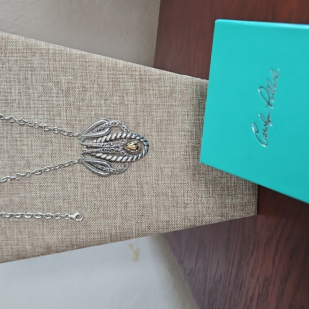Carolyn Pollock Pendant Necklace Plus Charm and Extender